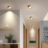 Nordic Light Luxury All-Copper Ultra-Thin LED Flush-Mount Ceiling Light