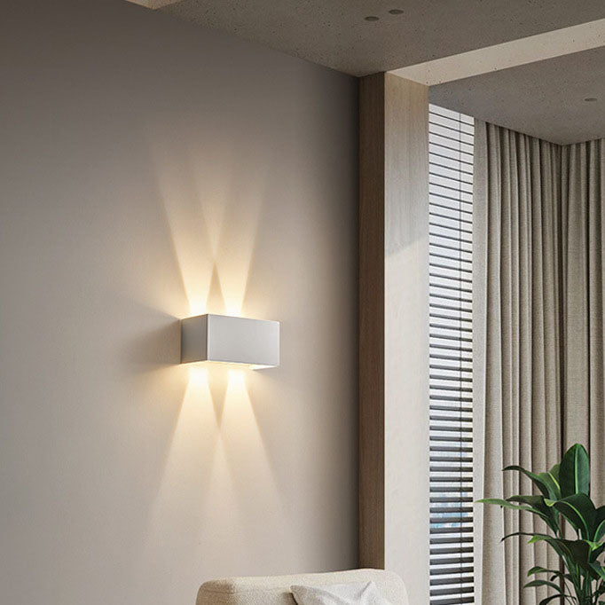 Nordic Minimalist Aluminum LED Reading Wall Sconce - Adjustable Square Beam Lamp