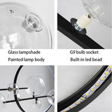 Modern Glass Long Bubble Magic Bean Island Light Chandelier — Sleek Statement Pendant Lighting