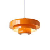 Chic Nordic Vintage Multi-Layered Round Metal Pendant Light, 1-Light