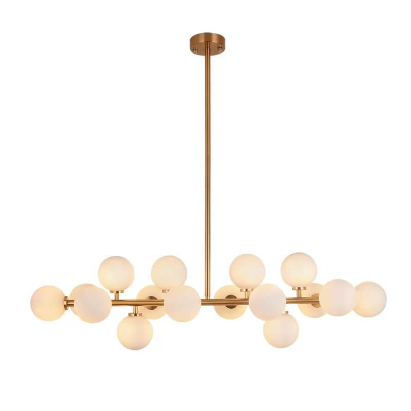 Nordic Light Luxury Glass Ball Chandelier - Magic Bean Island Light, 16-Light