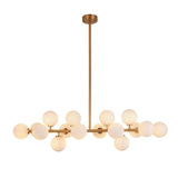 Nordic Light Luxury Glass Ball Chandelier - Magic Bean Island Light, 16-Light