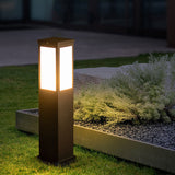Chic Modern Solar Lawn Square Column Outdoor Waterproof Path Light