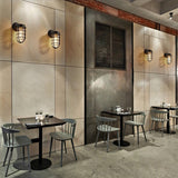 Sleek Contemporary Industrial Aluminum Round Cage 1-Light Waterproof Wall Sconce for Entryway