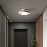 Japanese Wabi-Sabi Iron & Glass 1-Light Semi-Flush Mount Fixture