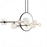 Modern Glass Long Bubble Magic Bean Island Light Chandelier — Sleek Statement Pendant Lighting