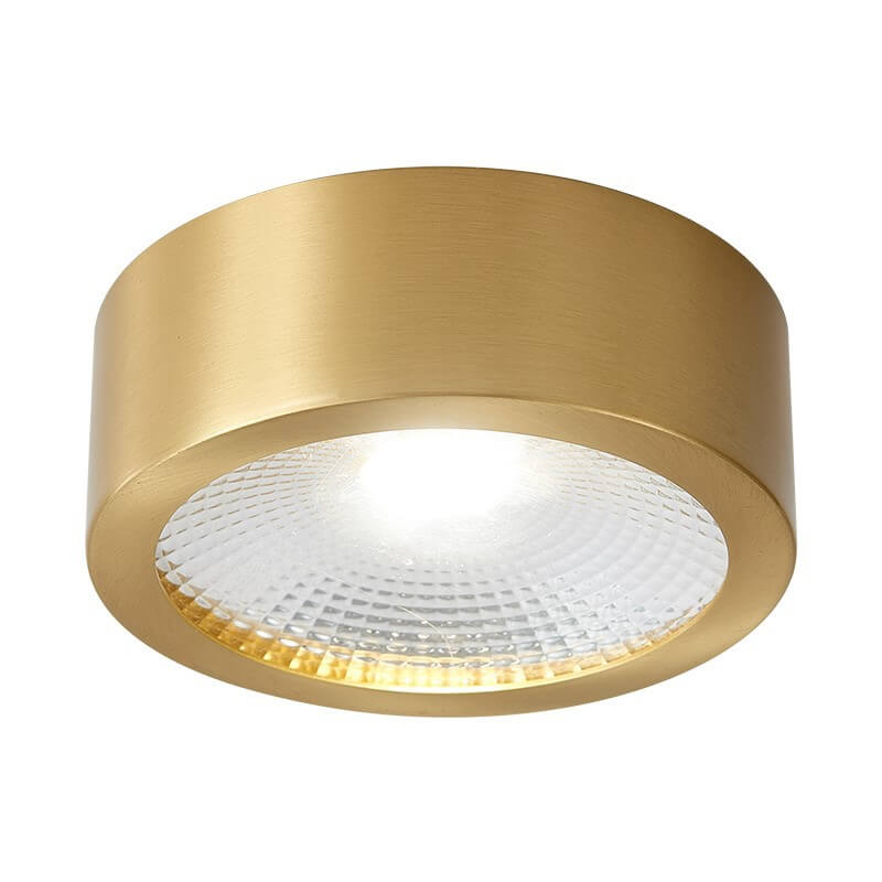 Nordic Light Luxury All-Copper Ultra-Thin LED Flush-Mount Ceiling Light