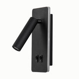 Nordic Minimalist Square LED Reading Wall Sconce with Rotatable Spotlight
