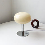 Elegant Nordic Vintage Cream Round Glass 1-Light Table Lamp