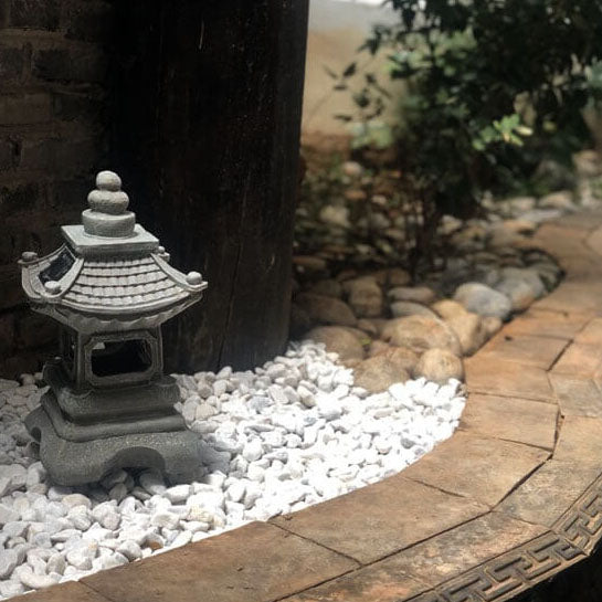 Japanese Zen Pagoda Solar LED Garden Light – Waterproof Stone Landscape Decor