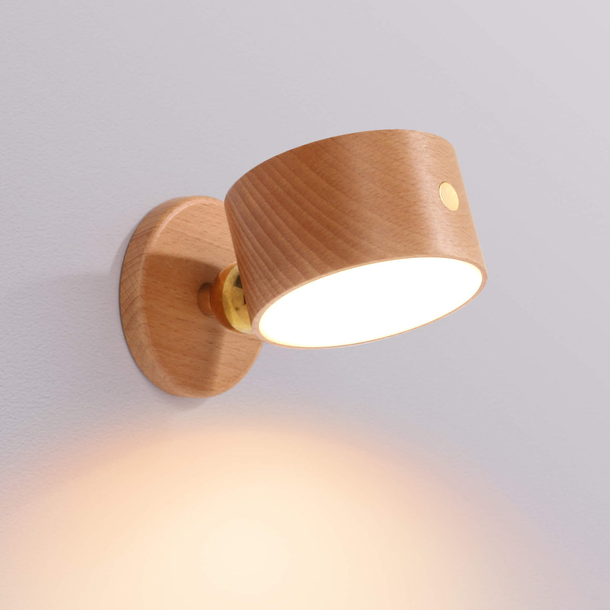 Minimalist Wooden USB Rechargeable Touch Night Light — Magnetic LED Wall Sconce Lamp