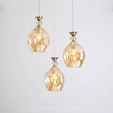 Nordic Gradient Glass Orb Chandelier - 3-Light Modern Pendant