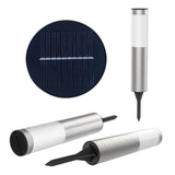 Modern Stainless Steel Cylindrical Solar LED Ground Light for Outdoor Lawn & Garden – Waterproof Landscape Light