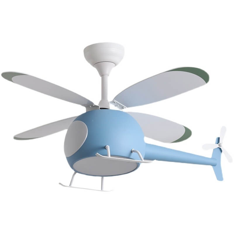 Charming Cartoon Aircraft LED Ceiling Fan Light with Downrods
