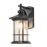 Industrial Vintage Bubble Glass Column Wall Sconce – 1-Light Outdoor Waterproof Lamp