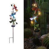 Solar Iron Garden Lights Set – Hummingbird, Butterfly & Dragonfly Lawn & Landscape Accent