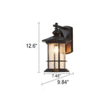 Industrial Vintage Bubble Glass Column Wall Sconce – 1-Light Outdoor Waterproof Lamp