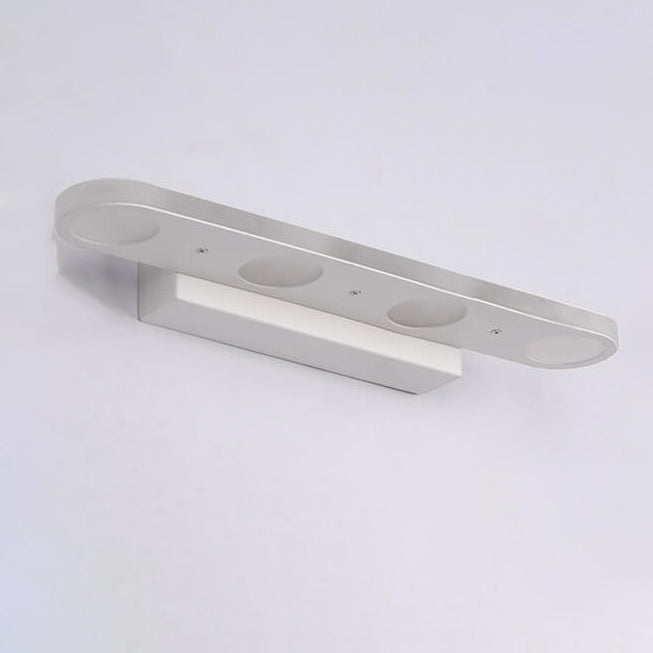 Modern White Oval Acrylic Vanity Light – Long Sleek Wall Sconce Lamp (4- or 6-Light)