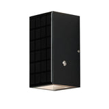 Sleek Black Rectangular Solar LED Outdoor Wall Light — Die-Cast Aluminum