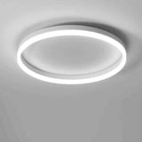 Nordic Minimalist Circular Ring LED Flush Mount Ceiling Light with Iron & Acrylic