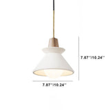 Nordic Minimalist White Cement 1-Light Tapered Pendant Lamp