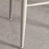 Sleek Modern Minimalist Rectangular Carbon Steel Bar Stool with Plastic Backrest for Dining Room