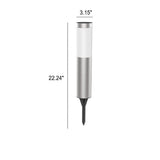 Modern Stainless Steel Cylindrical Solar LED Ground Light for Outdoor Lawn & Garden – Waterproof Landscape Light