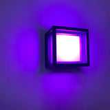 Modern Minimalist Waterproof Square LED Outdoor Wall Sconce Lamp - Aluminum & Acrylic, Garden