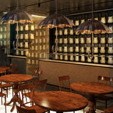 Vintage Industrial 5-Light Umbrella Chandeliers – Retro-Style Ceiling Lighting