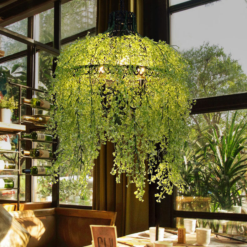 Creative Plant Vine 3-Light Chandelier – Decorative Indoor Lighting Fixture