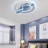 Nordic-Inspired LED Flush Mount Ceiling Light with Creative Music Notes Design