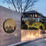 Modern Round Stainless Steel PC LED Waterproof Outdoor Wall Sconce Light