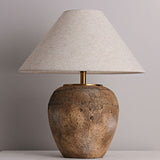 Modern Shabby Chic Cone Fabric Ceramic Jar Table Lamp – 1-Light, Perfect for the Bedroom