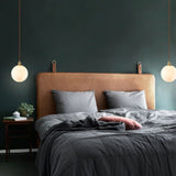 Nordic Minimalist White Orb 1-Light Pendant Lamp