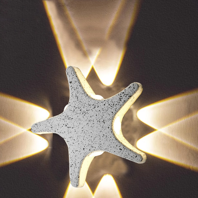 Aluminum Starfish LED Waterproof Outdoor Wall Sconce – Contemporary Patio Lighting