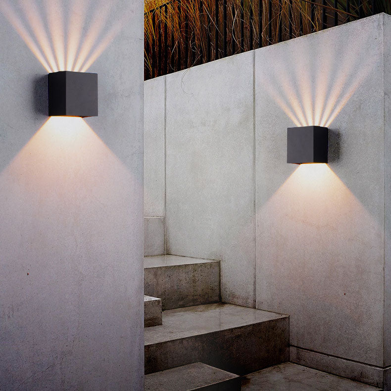 Sleek Modern Solid-Color Aluminum Square LED Outdoor Wall Sconce – Waterproof, Energy-Efficient Outdoor Lighting