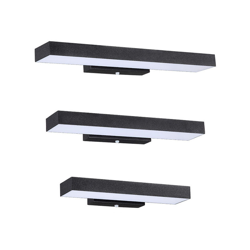 Sleek Modern Minimalist Rectangular Flat LED Sensor Wall Sconce Lamp – Outdoor Waterproof Exterior Lighting