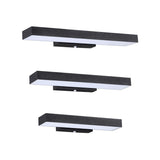 Sleek Modern Minimalist Rectangular Flat LED Sensor Wall Sconce Lamp – Outdoor Waterproof Exterior Lighting