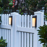 Solar Square Frosted-Glass Outdoor LED Wall Sconce Lamp - Waterproof, Weather-Resistant Garden Lighting