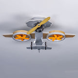 Adorable Cartoon Airplane LED Kids Ceiling Light - Iron & Acrylic, Semi-Flush Mount