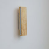 Japanese Minimalist Log-Style Rectangular LED Wall Sconce Lamp with Rotatable Flat Panel
