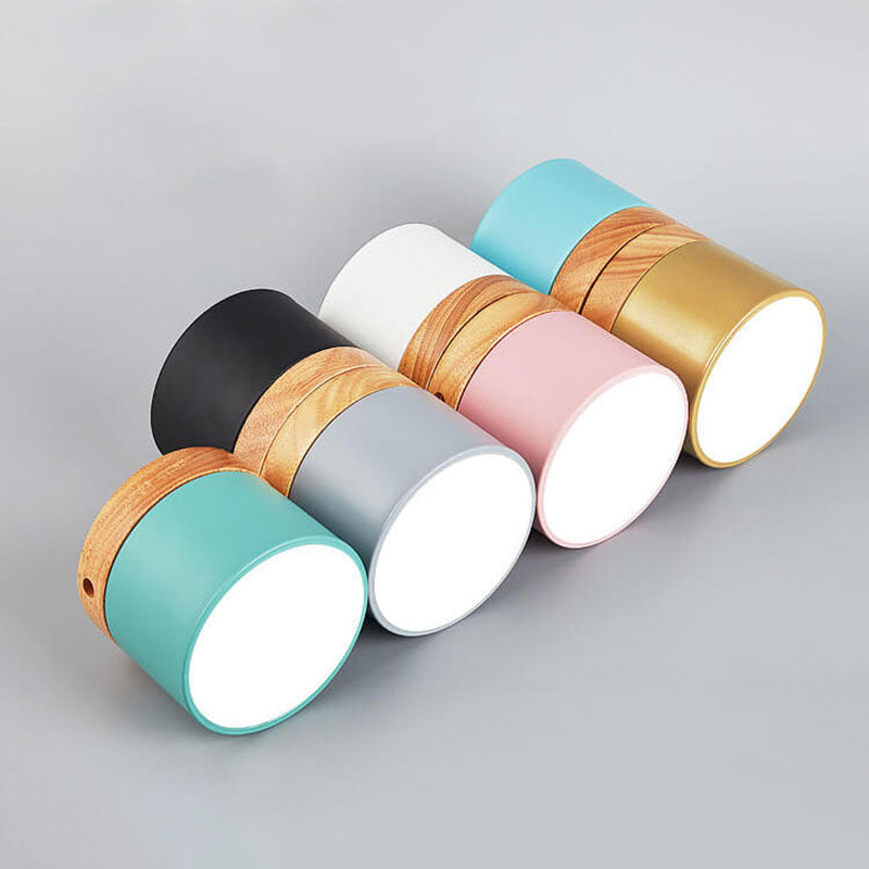 Chic Scandinavian Macaroon Solid Color LED Flush-Mount Ceiling Light