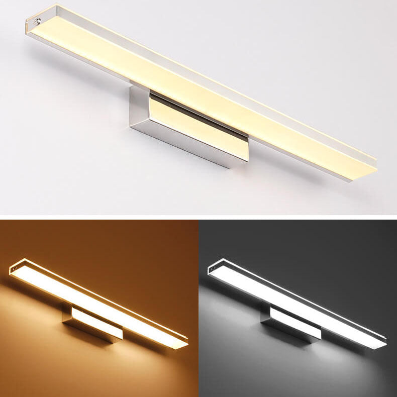Sleek Modern Minimalist Rectangular Anti-Fog LED Vanity Light Wall Sconce