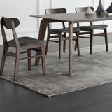 Nordic Contemporary Rectangular Ash Wood Slab Dining Table & Chairs Set - Seats 4-6