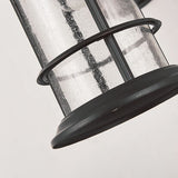 Industrial Vintage Bubble Glass Column Wall Sconce – 1-Light Outdoor Waterproof Lamp