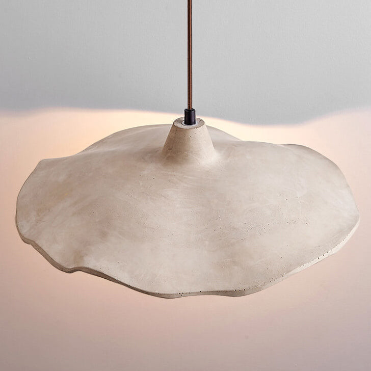 Japanese Vintage Flower-Shaped Cement Lampshade Island Light Chandelier - 1/2/3-Light