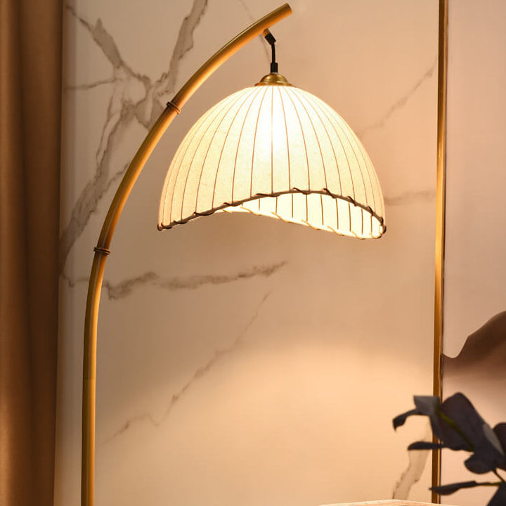 Retro Zen Simulated Bamboo Pole Floor Lamp – 1-Light Standing Lamp
