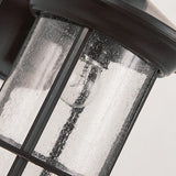 Industrial Vintage Bubble Glass Column Wall Sconce – 1-Light Outdoor Waterproof Lamp