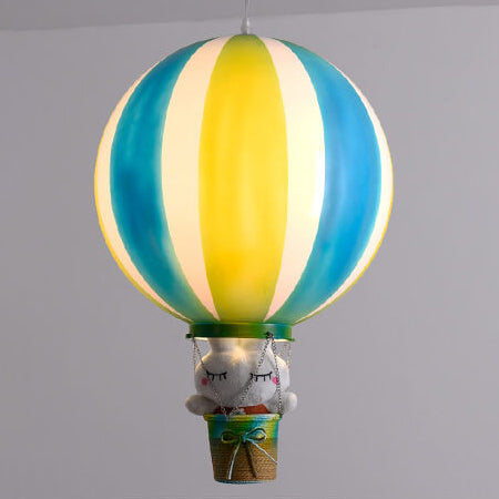 Scandinavian Modern 1-Light Hot Air Balloon Pendant Light, Iron & Acrylic