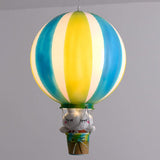 Scandinavian Modern 1-Light Hot Air Balloon Pendant Light, Iron & Acrylic